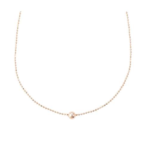 Collana Rose' Catena Palline Diamantate Con Sfera Lucida + Collezione Moody in Argento 925