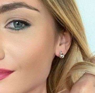 Orecchini Rodiato Motivo Sfere Lucide Collezione Moody in Argento 925