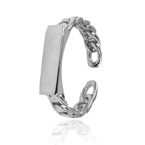 Anello Rodio A Catena, Regolabile in Argento 925
