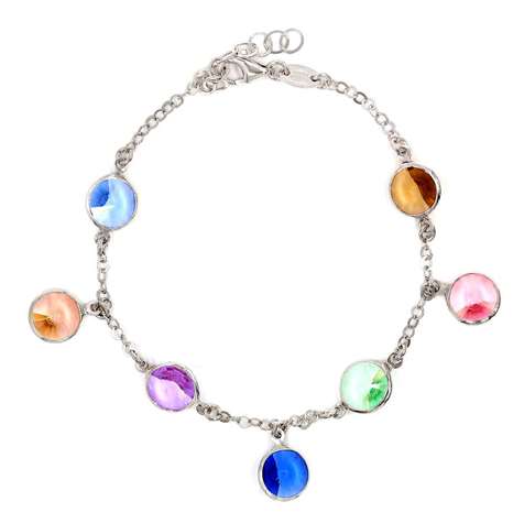 Bracciali Rodiato Multicolor Swarovski + ,5 . in Argento 925