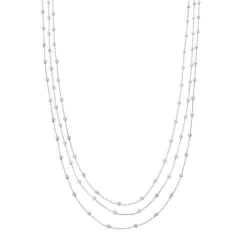 Collana Multifili Rodiato + + Collezione Falling Stars in Argento 925