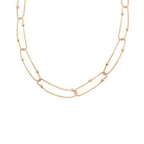 Giorcollo Rose' Catena Coreana Con Palline ,5 + ,5 . Collezione Moonlight in Argento 925