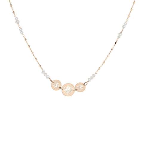 Girocollo Rose' Con Perle Di Fiume + Collezione Shining Sun in Argento 925