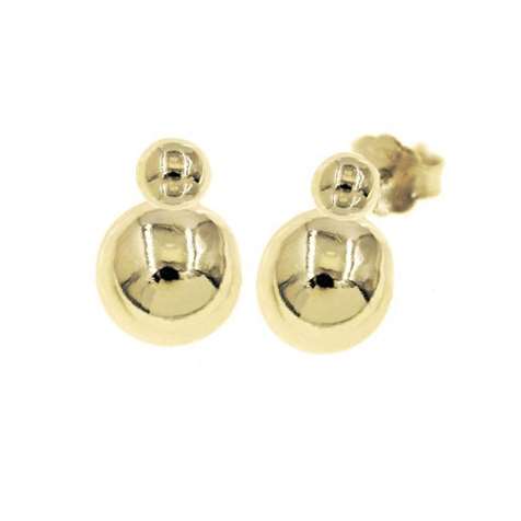 Orecchini Dorato Motivo Sfere Lucide Collezione Moody in Argento 925