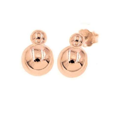 Orecchini Rose' Motivo Sfere Lucide Collezione Moody in Argento 925