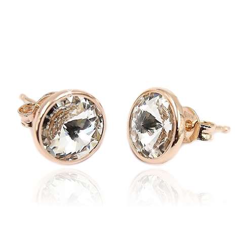Orecchini Millesimi Galvanica Rose’ Con Swarovski Incastonati in Argento 925